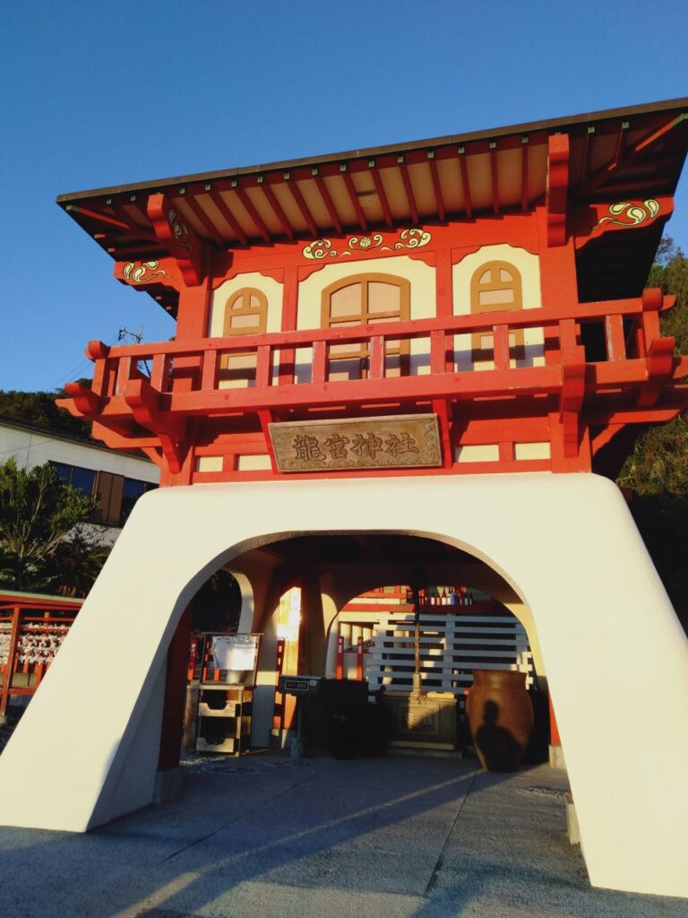 Ryugu shrine at sunset